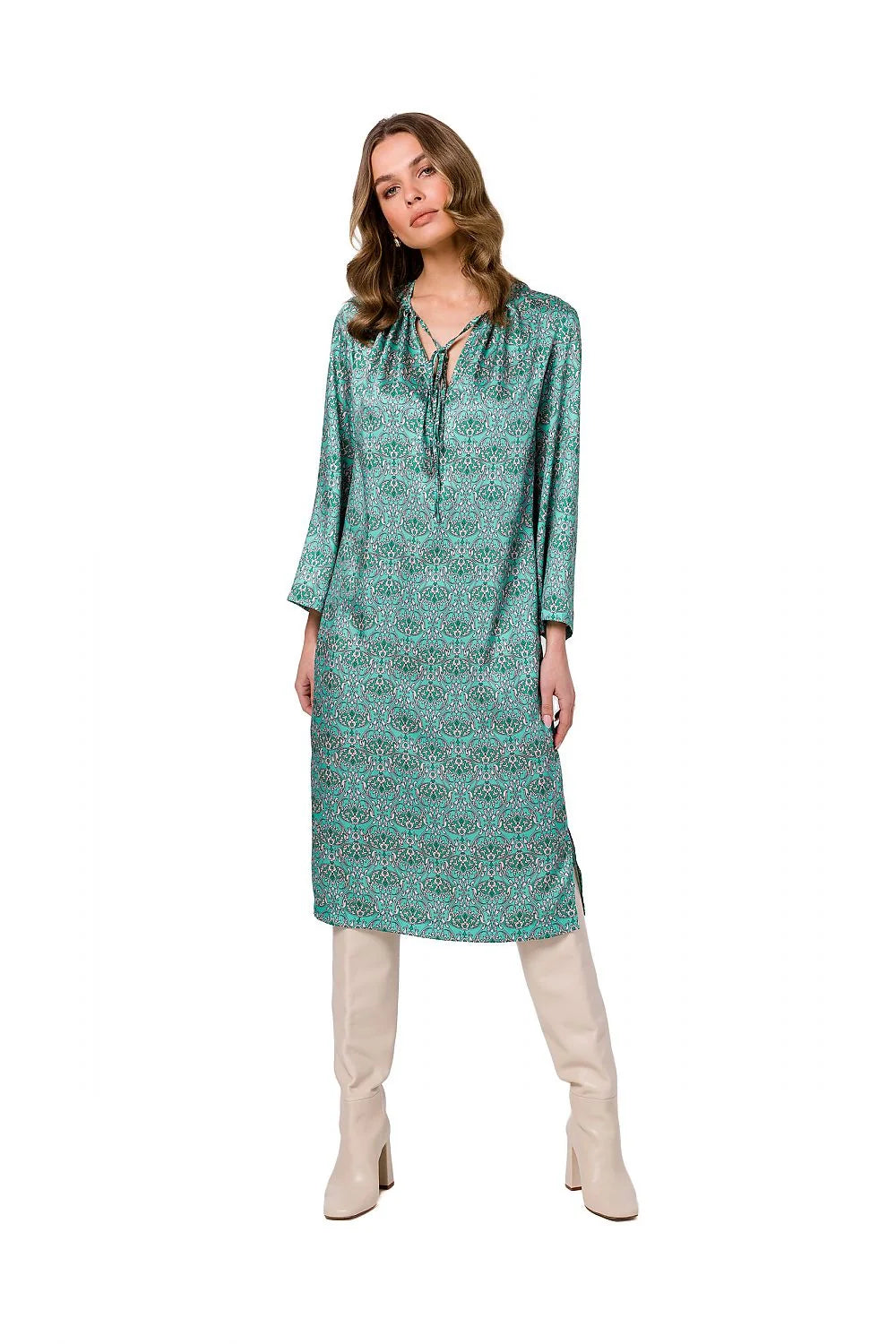 Robe de jour Stylove : tenue deux pièces féminine motif léopard style animalier moderne chic