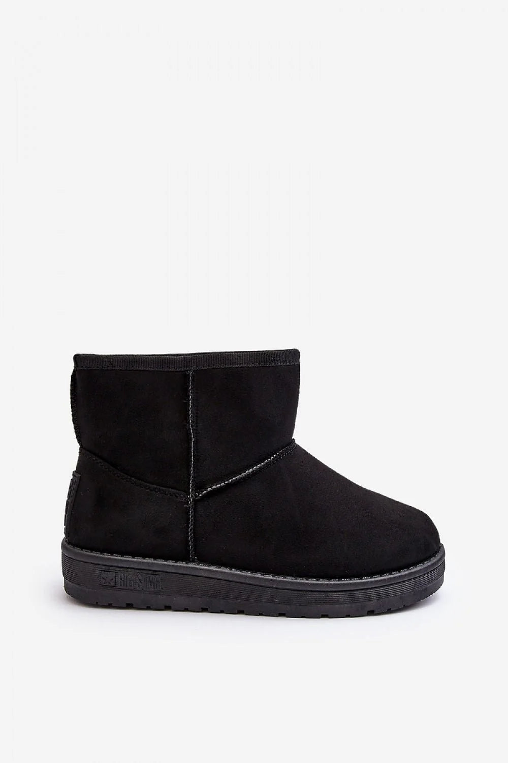 Bottes de neige pour femmes design moderne épuré style UGG cuir suédé noir confort plateforme 3cm