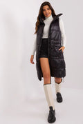 Gilet Sublevel pour femmes, veste sans manches, style urbain, polyamide 100%, capuche intégrée, poches zippées, froid automne/hiver