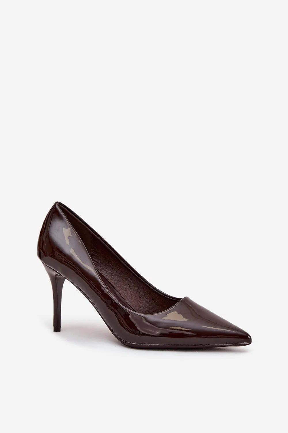 escarpins femme simili cuir verni noir brillant bout pointu talon aiguille stiletto élancé intemporel élégant polyvalent bureau soirée silhouette sculptée