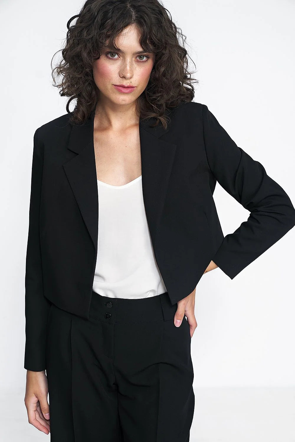 Blazer femme Nife blazer pantalon ensemble veston noir tailleur professionnel moderne coupe cintrée occasion bureau