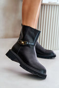 Bottines femmes cuir noir élégance moderne talon plat style classique contemporain détails raffinés confortabilité durable