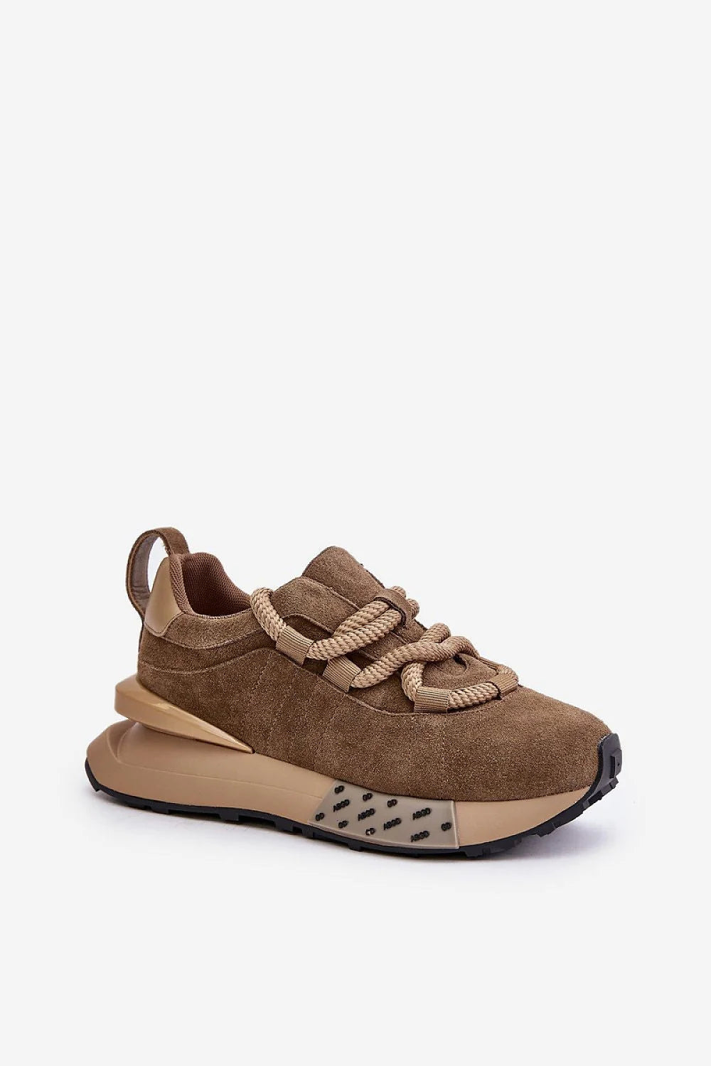 Chaussures de sport Step in style baskets femmes design moderne tige basse cuir suédé naturel semelle plateforme 7 cm 3 cm