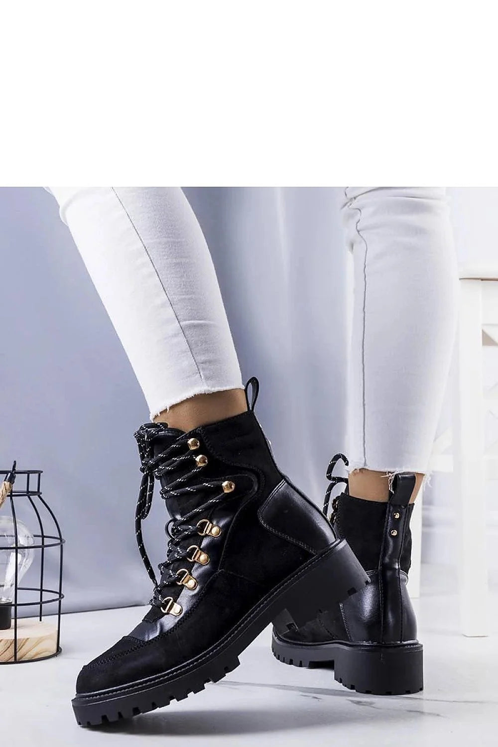 Bottes pour femmes noires en cuir éco-responsables, talon bas, semelle épaisse, style moderne, confortable, élégant, automne/hiver