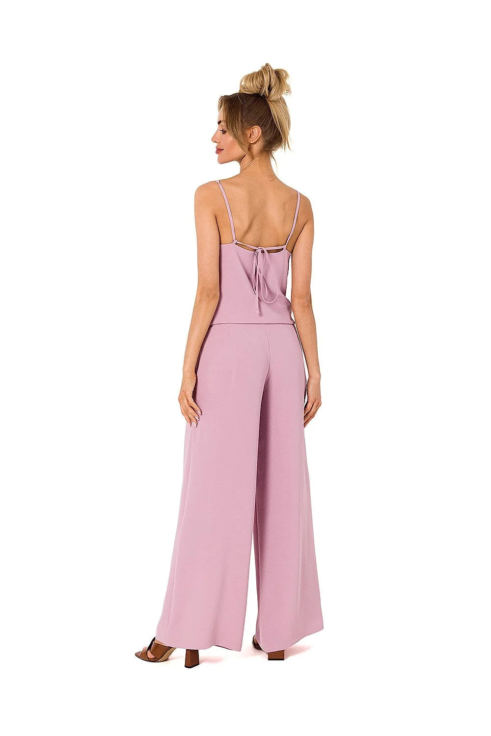Combinaison Moe ensemble mode femme chic Casual Design drapé neckline thin straps Elastic waist Side pockets Flowy cut Polyester Elastane