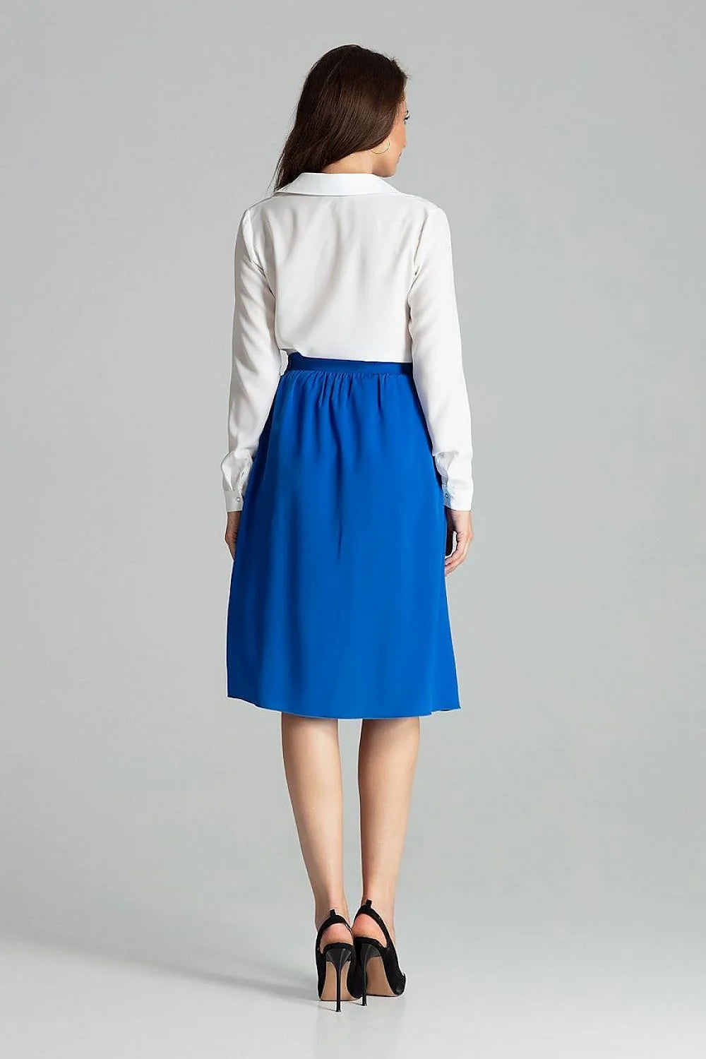 Ensemble chemisier jupe portefeuille coton polyester ajusté élégant professionnel femme silhouette raffinée occasions spéciales