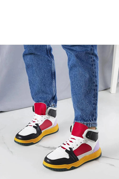 Baskets montantes femme design moderne audacieux style sportif streetwear coloris contrastés cuir synthétique tissu confort ankle support