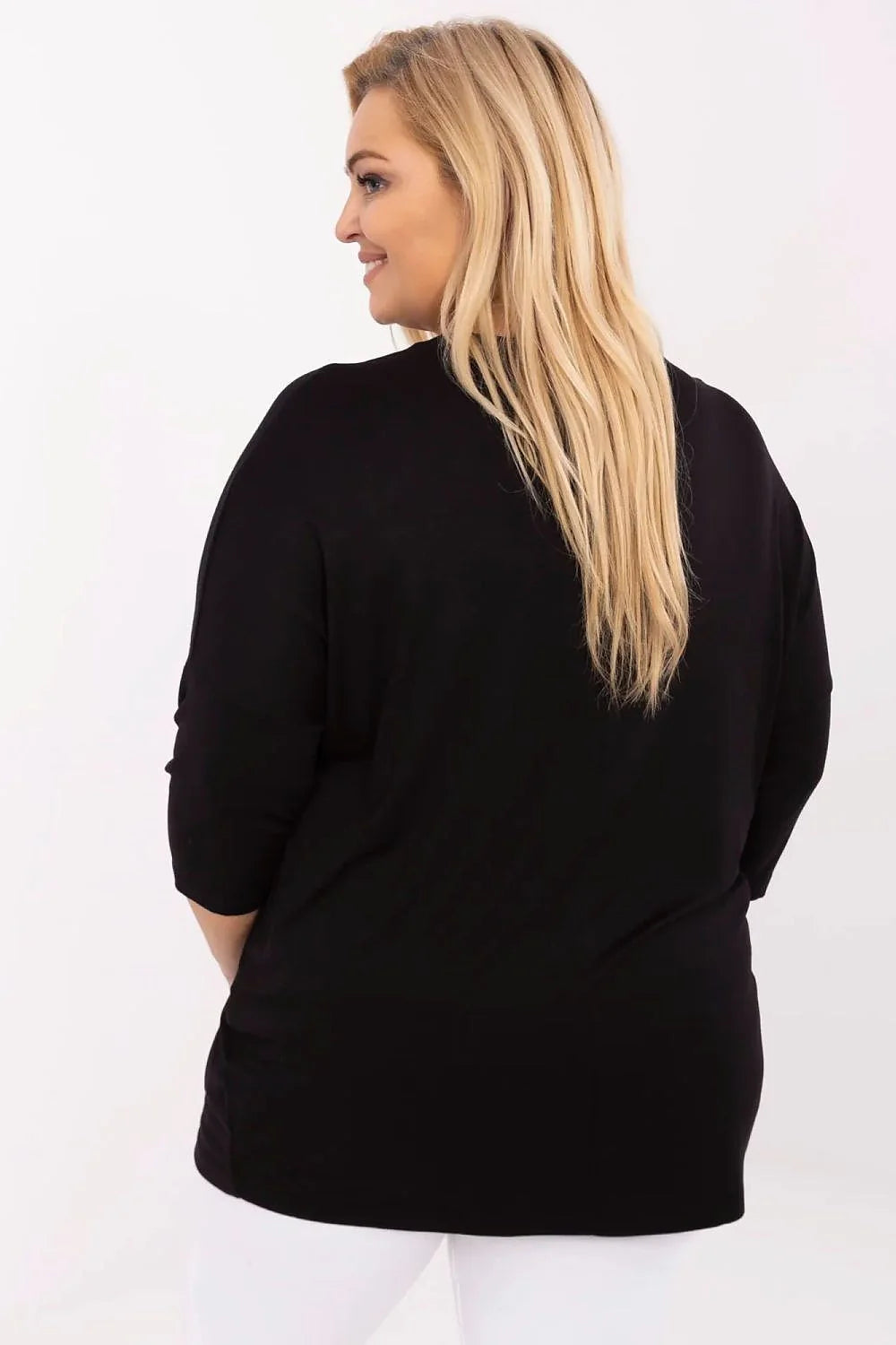 Chemisier femme grande taille confortable style casual en viscose élasthanne ajustement parfait porté au quotidien
