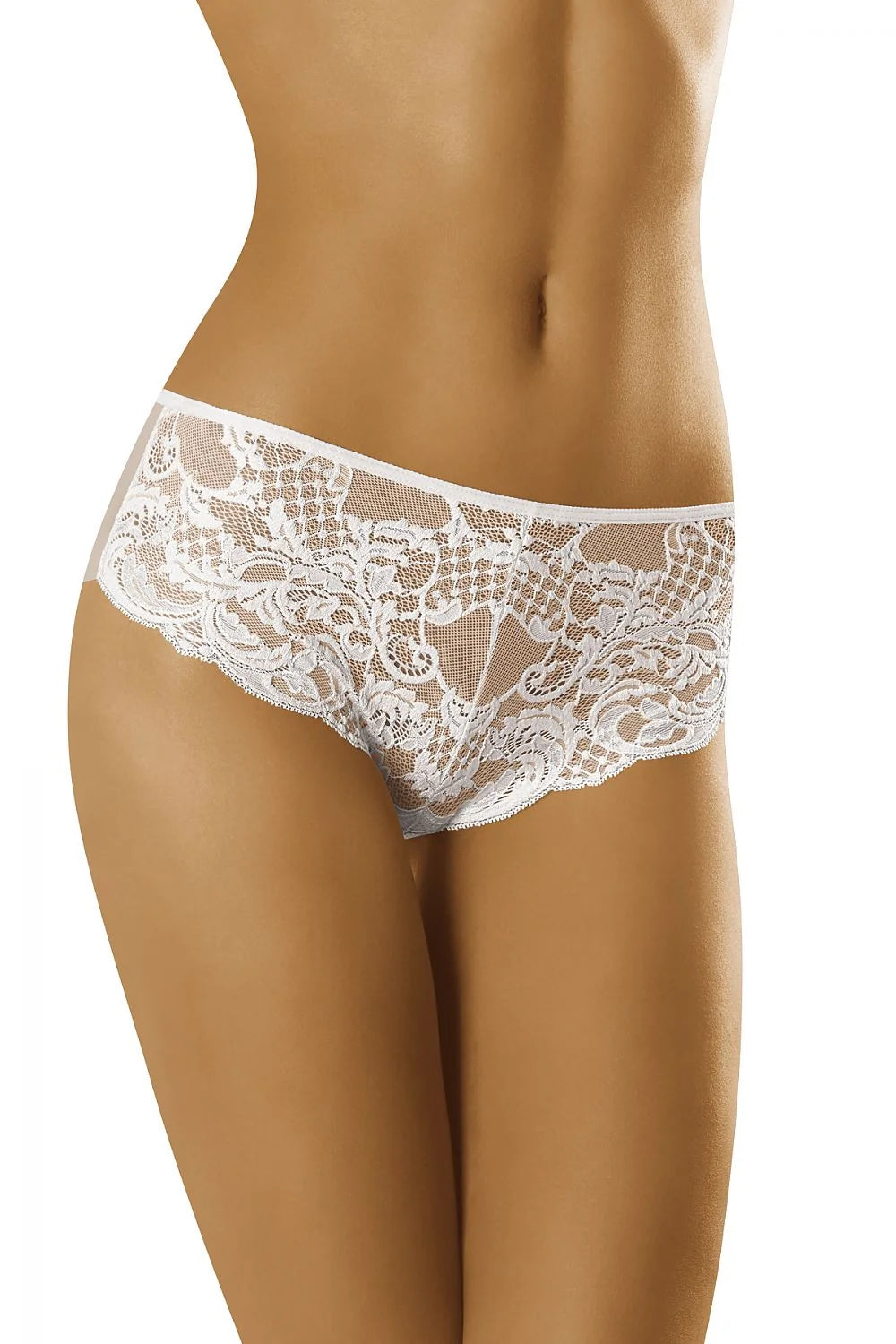 Culotte dentelle florale noire Wolbar sexy élégante confortable transparence féminine taille mi-haute raffinée