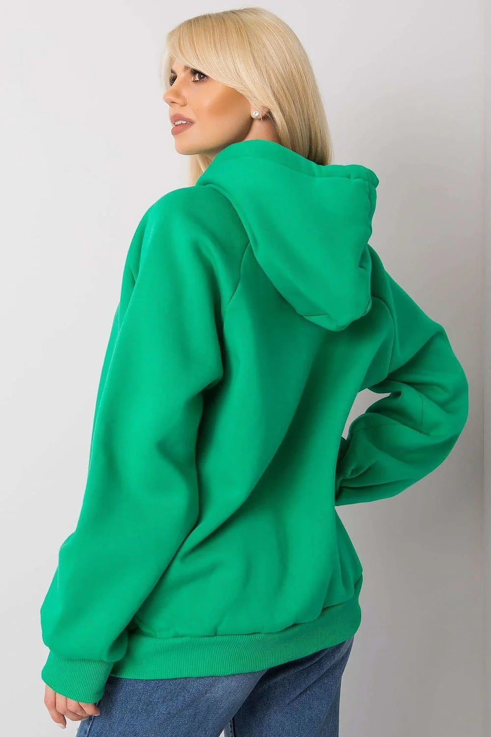 Sweatshirt femme oversize coton polyester bleu vif urbain moderne confortable manches longues GRL PWR
