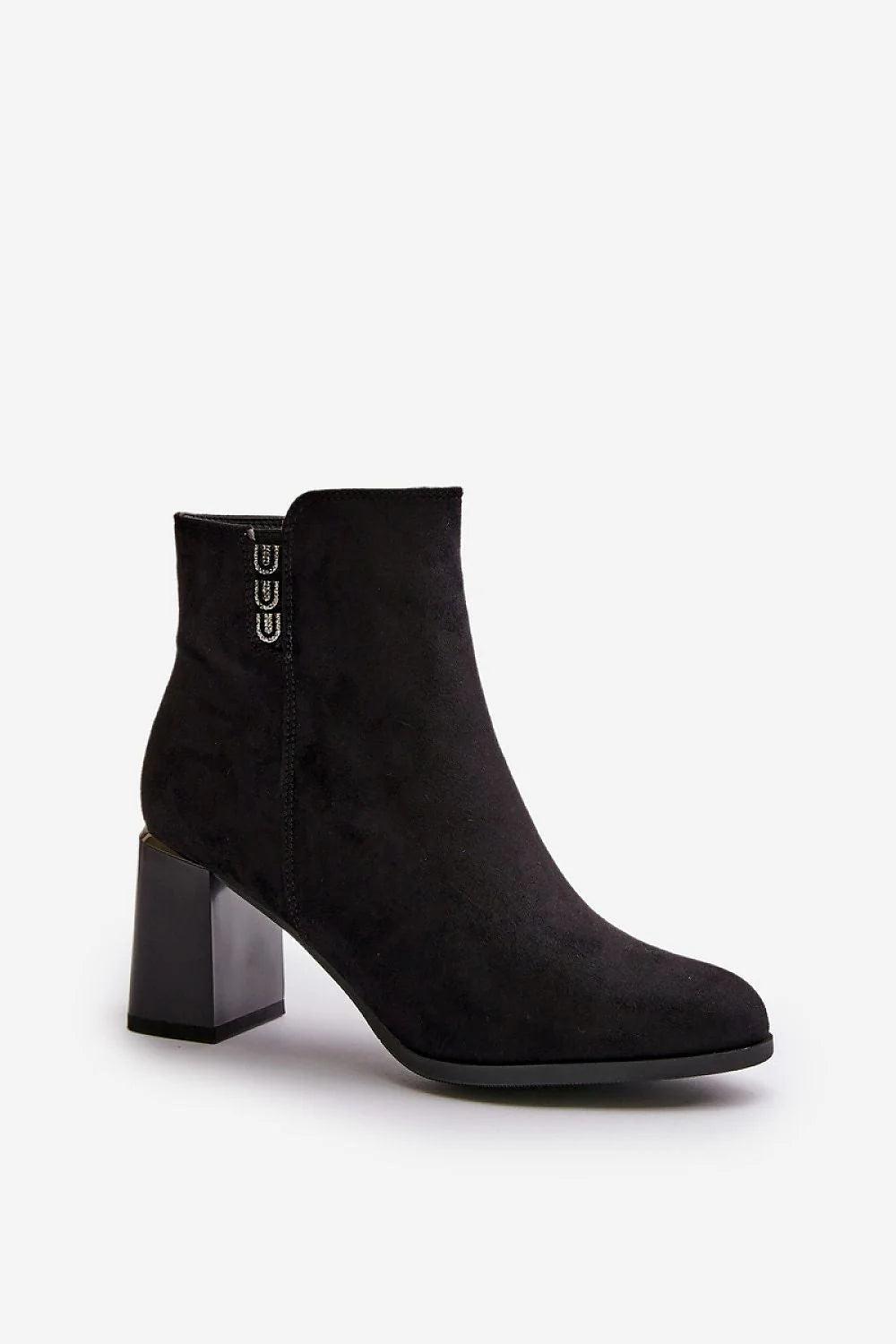 Bottes pour femmes en suédine douce talon carré fermeture à glissière fourrure synthétique automne-hiver élégance confort