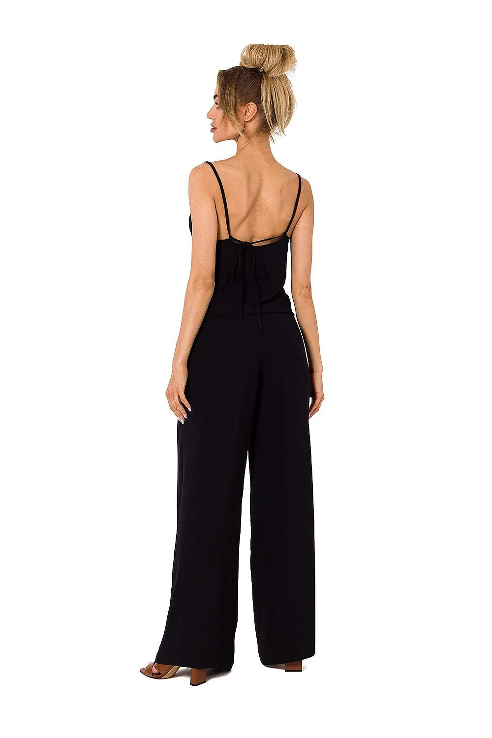 Combinaison Moe ensemble mode femme chic Casual Design drapé neckline thin straps Elastic waist Side pockets Flowy cut Polyester Elastane