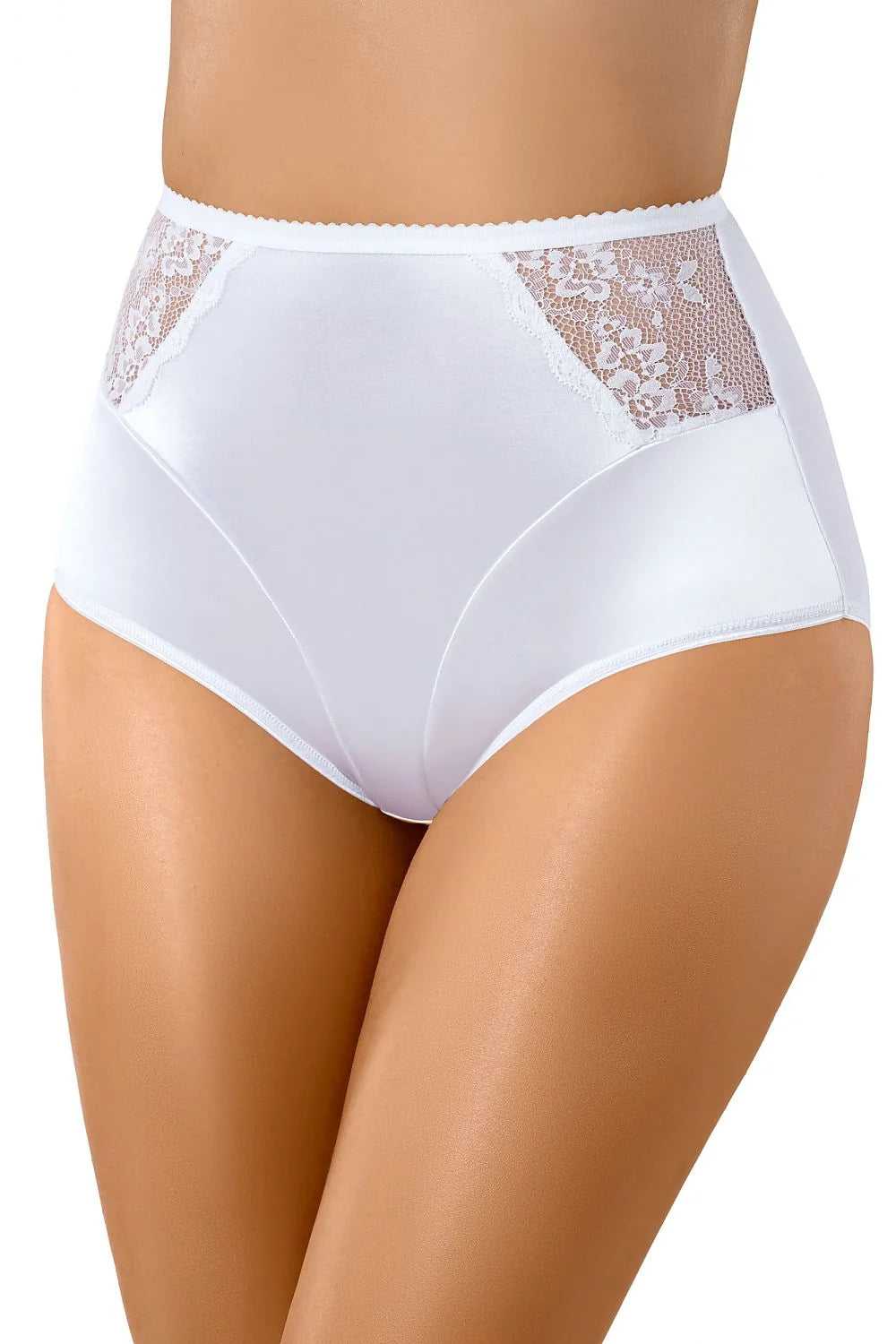 Culotte haute Babell en satin dentelle floral classique élégance maintien confort femmes taille ajustable