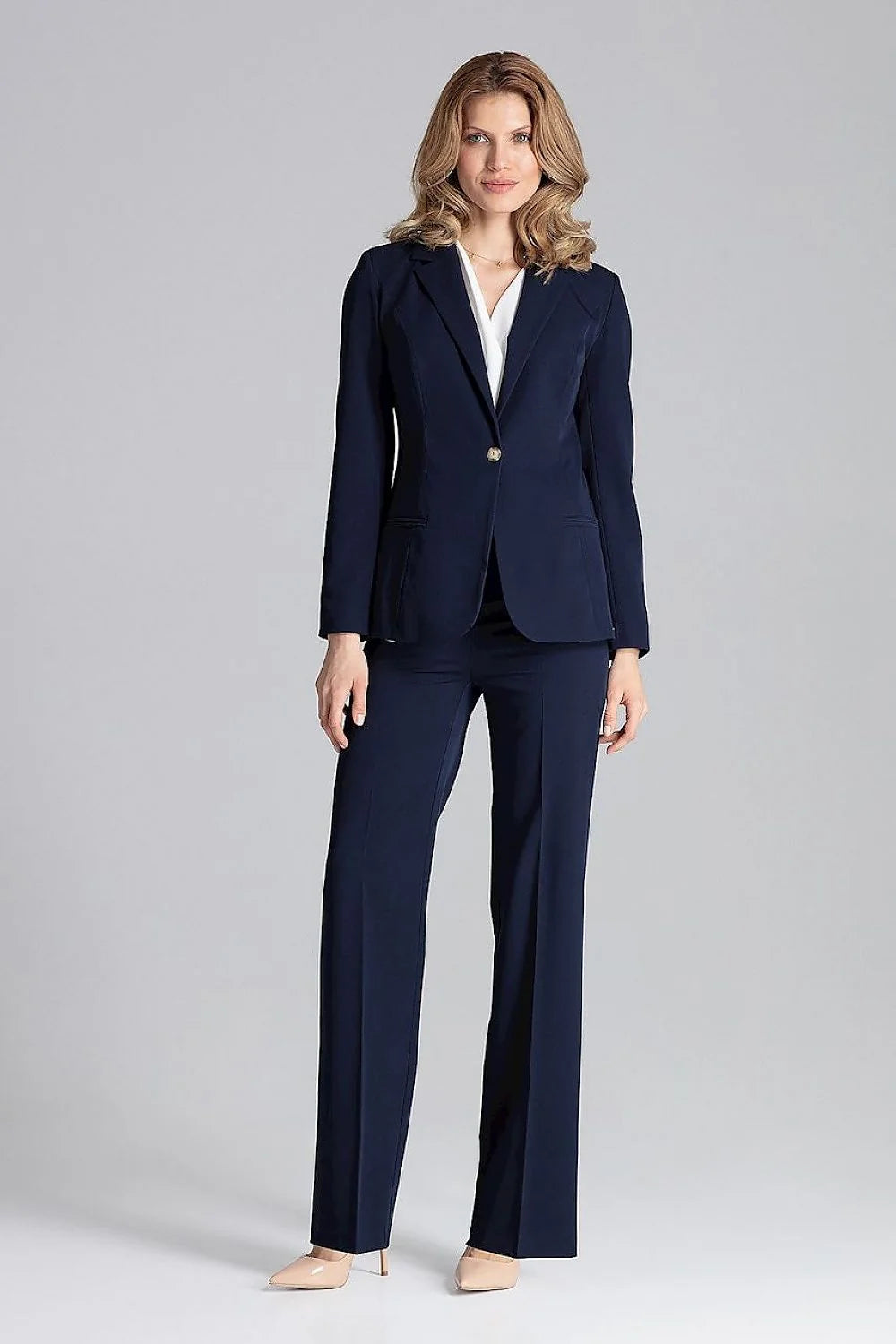 Blazer en tissu cintré jaune élégant et professionnel pour tenues de bureau féminines modernes