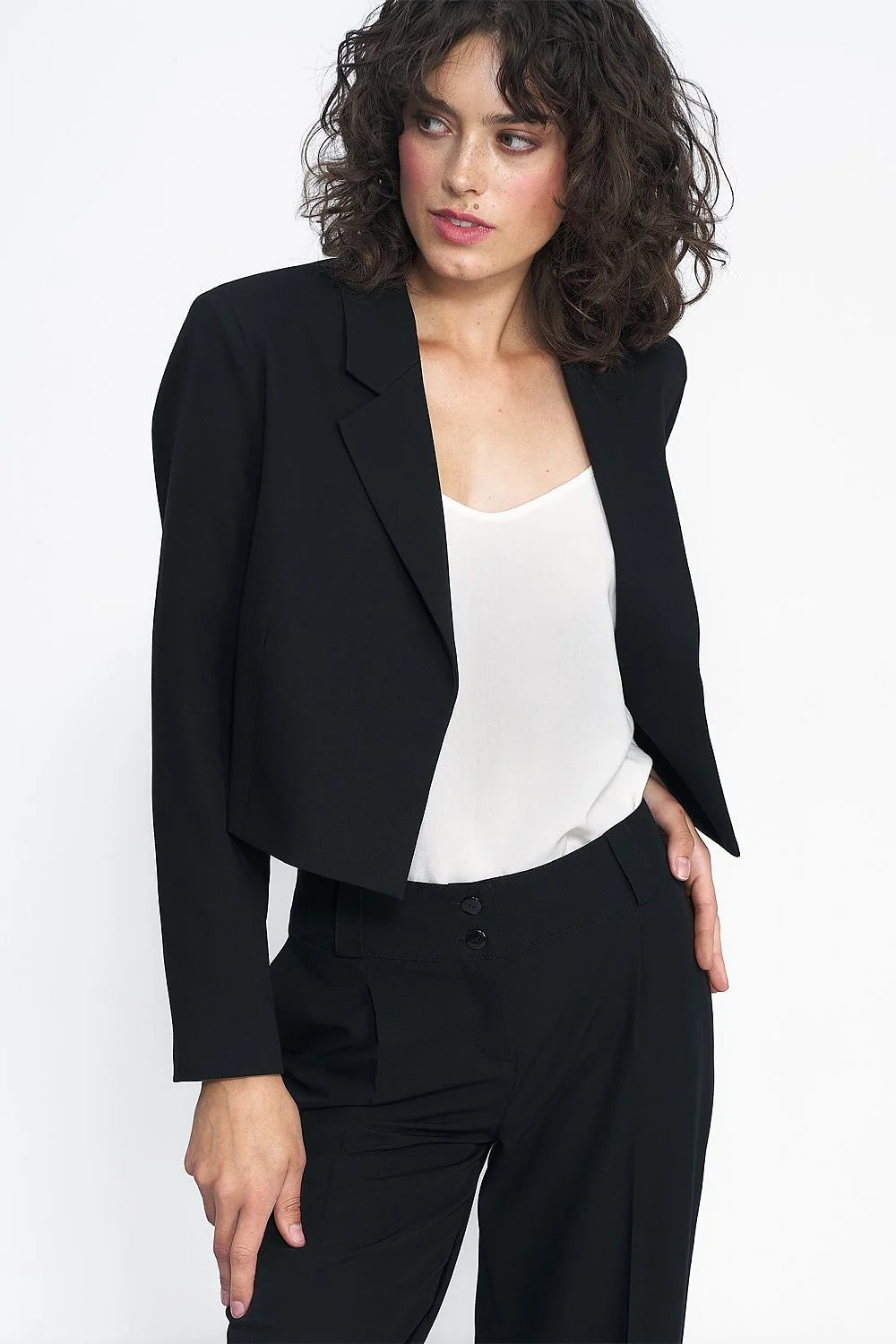 Blazer femme Nife blazer pantalon ensemble veston noir tailleur professionnel moderne coupe cintrée occasion bureau