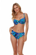 Maillot de bain deux pièces femme style tropical motifs floraux elasthanne polyester soutien-gorge nageur Lupo Line