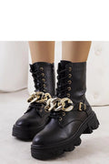 Bottes pour femmes design combat chic audacieux style moderne manches longues semelle caoutchouc robuste