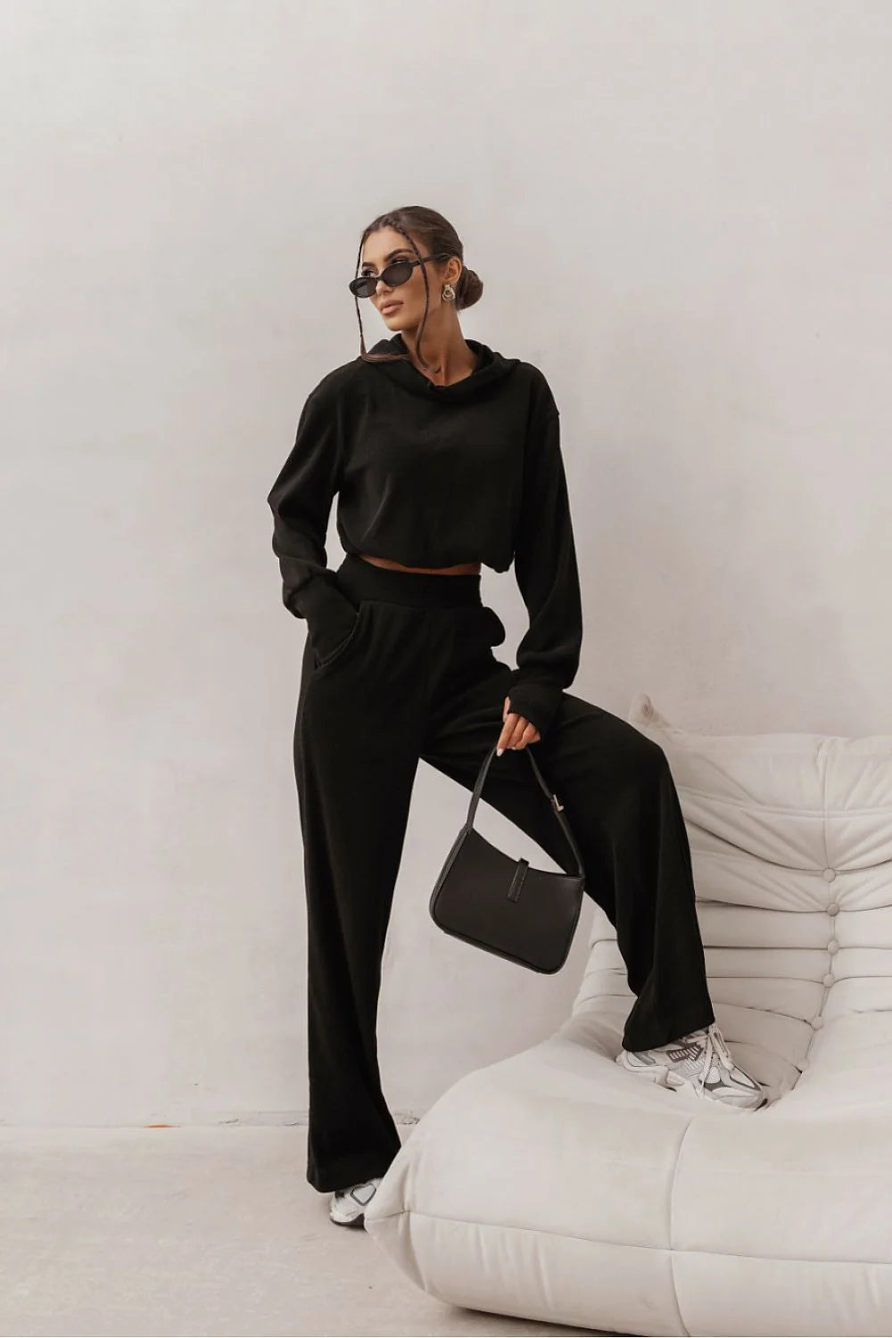 ensemble HOPE noir confortable élégant polyvalent chic respirant durable stretch viscose polyester entretien facile tailles XS S M L