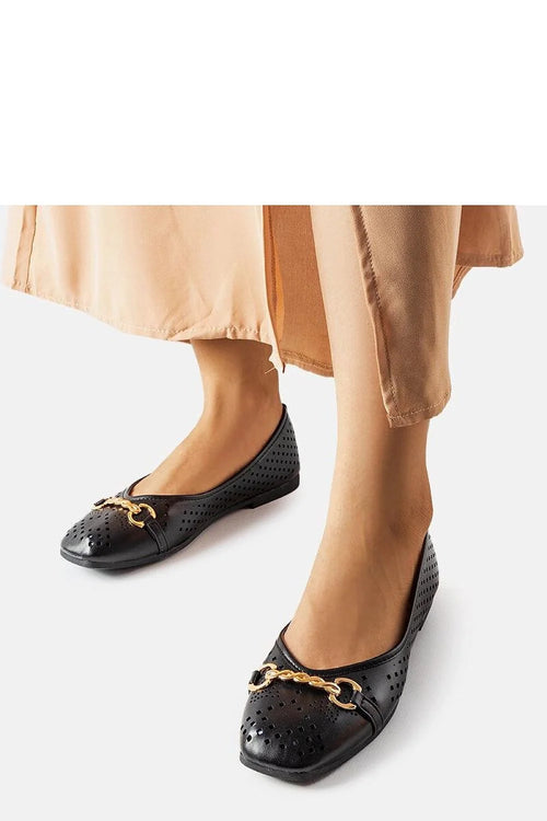 Ballerines Schiavone cuir noir, style moderne, ajourées, slip-on, semelle caoutchouc, confort, durabilité, quotidienne, soirée, femmes