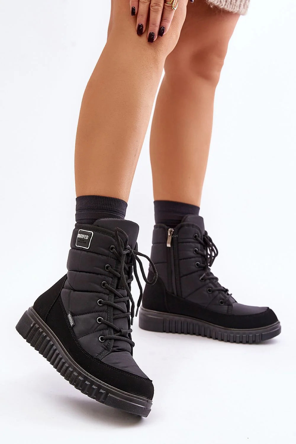 Bottes de neige Step in style pour femmes, plateforme haute, doublure polaire, fermeture à glissière, lacets, confort maximum, style urbain, hiver