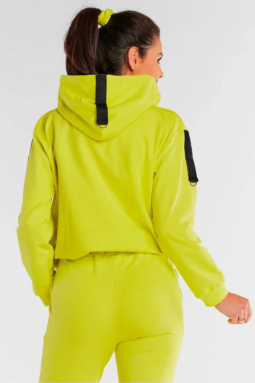 Ensemble de Sport Coton Décontracté Moderne Confortable Bleu Turquoise Capuche Poches Femmes Mode Pantalon