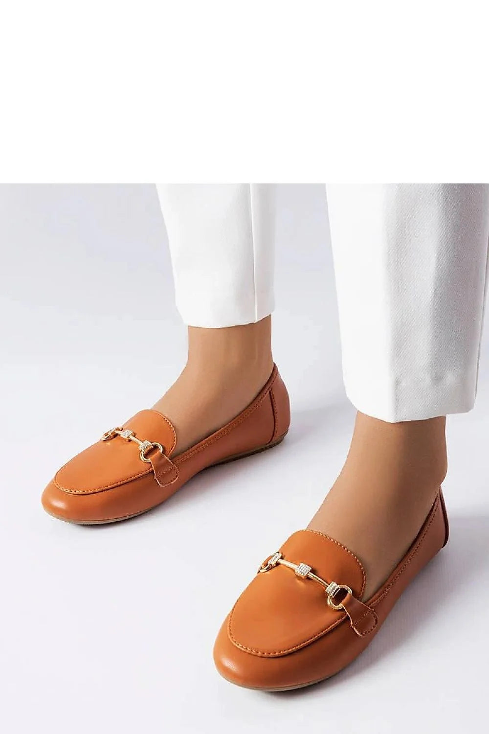 mocassins solea femme élégance caramel cuir lisse mors doré strass bout rond semelle plate confort doublure mousse casualchic intemporel