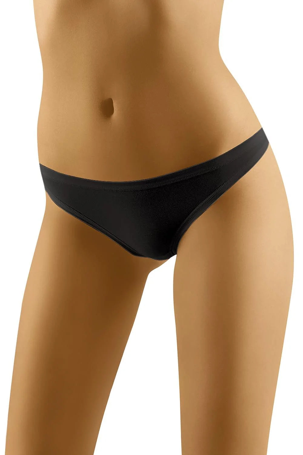 Strings Wolbar Femme Slip Classique Coton Confort Design Épuré Moderne Noir Coupe Basse Hanches Tailles S M L