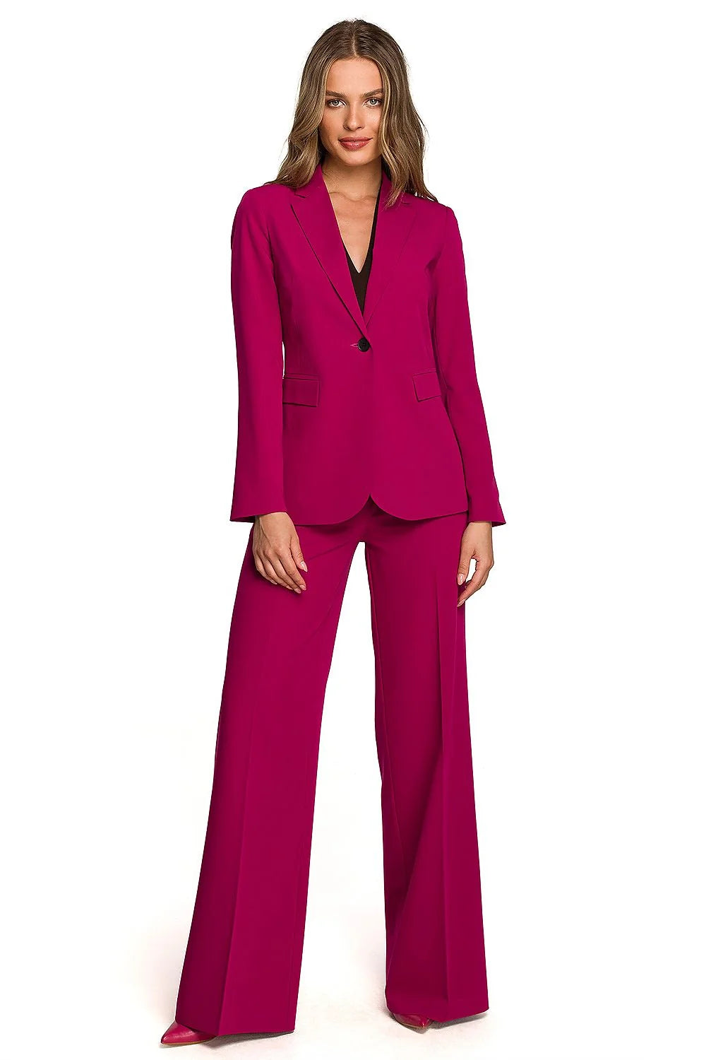 Blazer femme Stylove vert émeraude classique élégant veste ajustée doublée élasthanne polyester viscose taille L M S XL XXL