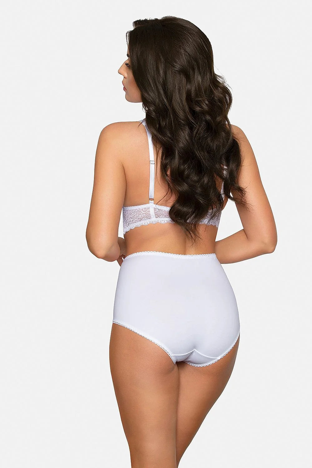 Ensemble lingerie féminine Babell haut de gamme style rétro dentelle noire taille haute sans armatures coton élasthanne