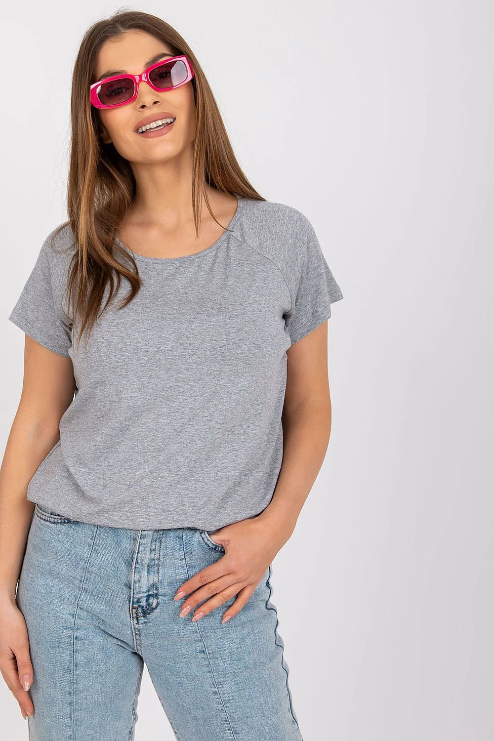 Ensemble pantalon t-shirt coton décontracté élégant femmes modernes manches courtes violet blanc fentes style