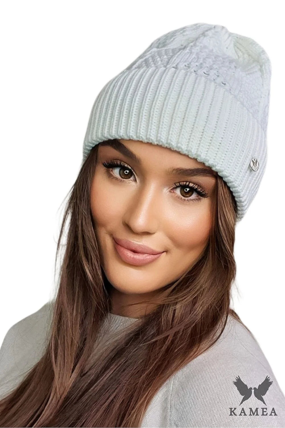bonnet snood tricot blanc côtelé torsadé ajouré épais chaud extensible ajusté confortable élégant intemporel sophistiqué métallique