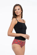 Culottes Julimex à motif plaid écossais en coton élasthanne taille ajustable culottes féminines confortables pour quotidien