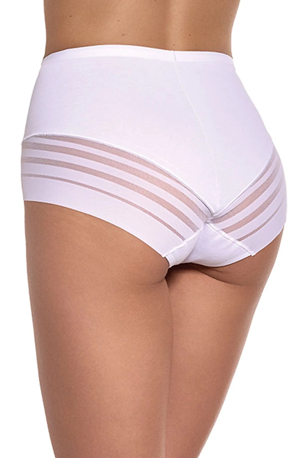 Culotte haute pour femmes design moderne épuré mesh détails blanc confort quotidien maintien parfait taille haute respirant