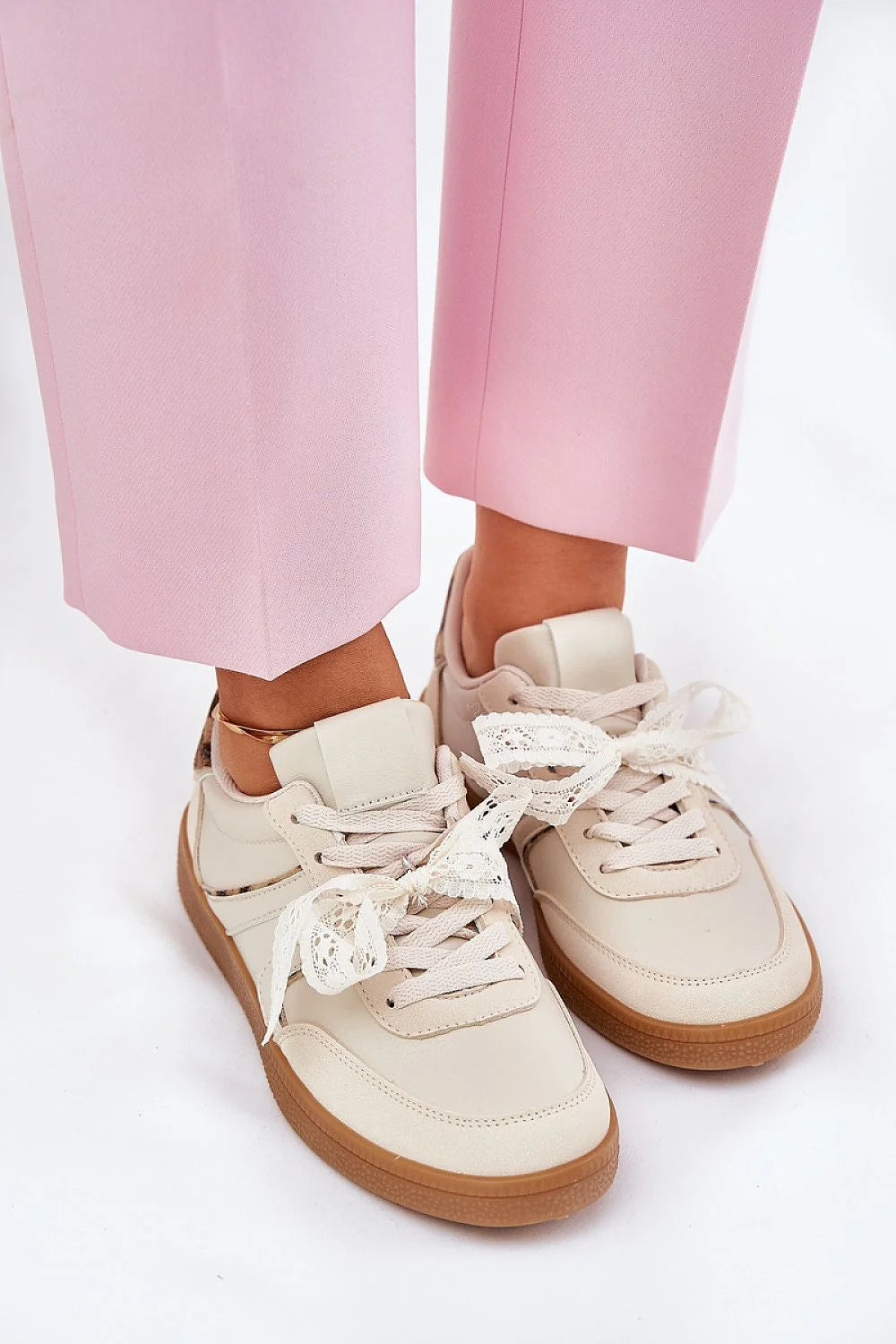 Chaussures de sport Step in style baskets femmes similicuir design casual chic confort amorti amovible dentelle lacage personnalisable