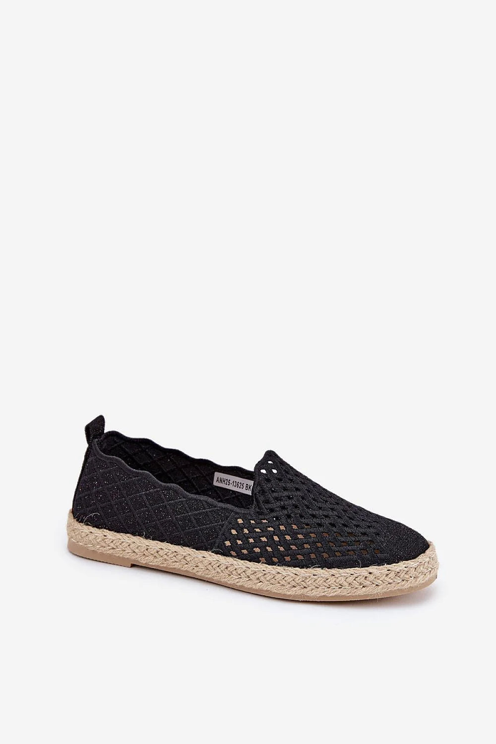Espadrille Vinceza femmes tissu textile design ouvert perforé jute semelle plantaire beige été plage