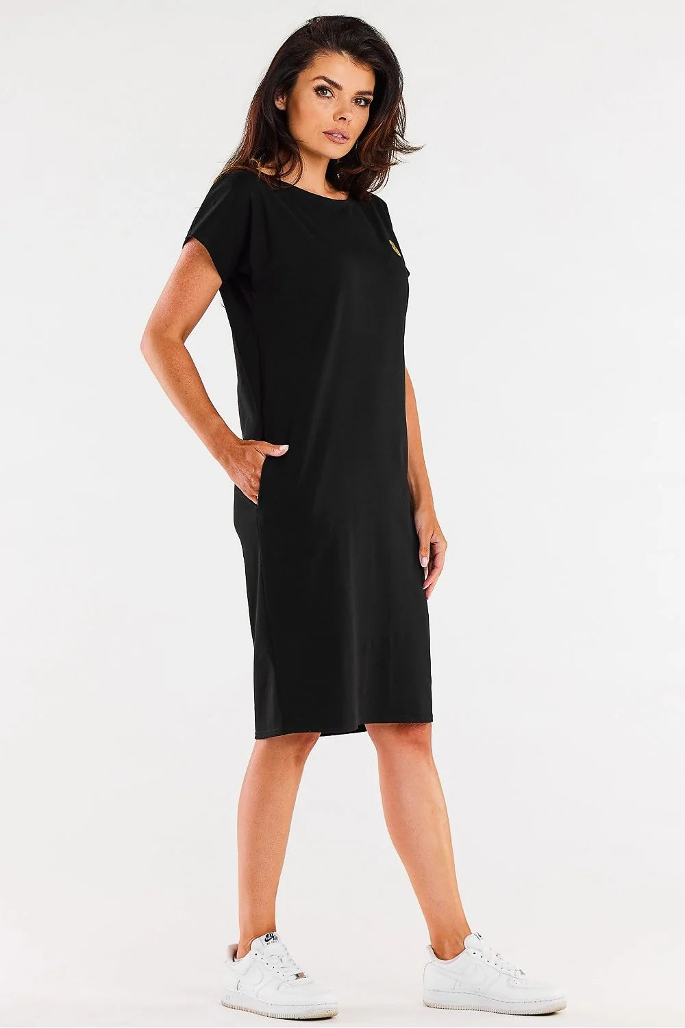 Robe de jour Infinite You été manches courtes élégante confortable coton élasthanne taille ajustable femme
