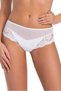 culotte féminine dentelle blanche florale tulle transparente maille douce taillemoyenne longuetraîne couturesplates doublurecoton bordurefestonnée noeudsatiné mariage élégant sophistiquée