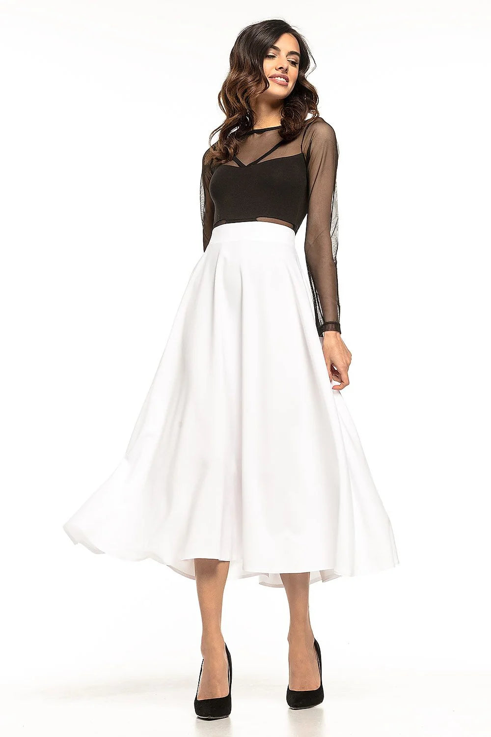 Jupe midi en coton élégante années 50 chic et moderne pour occasions spéciales femmes