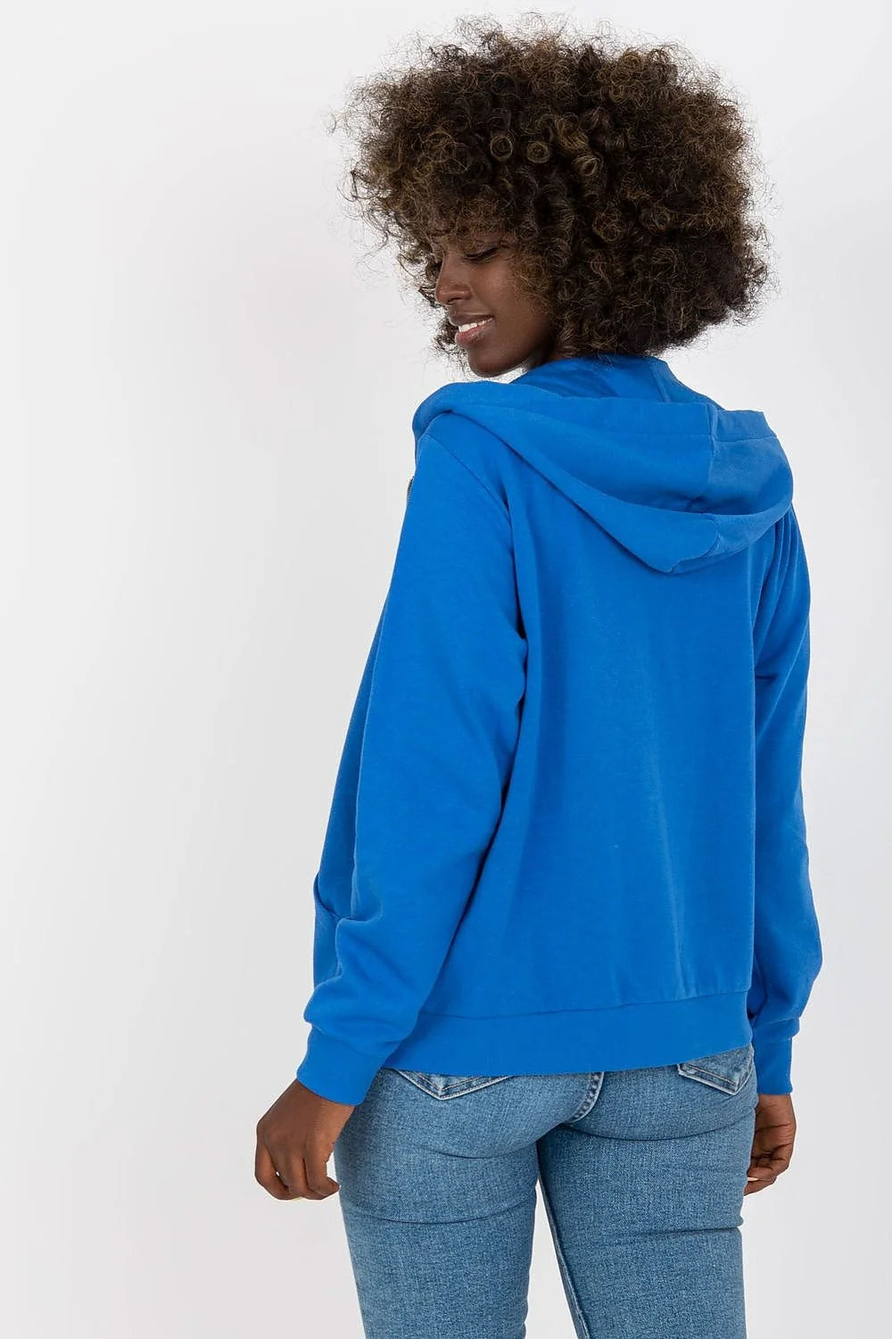 Sweatshirt femme capuche manches longues coton polyester gris foncé style casual occasion quotidienne