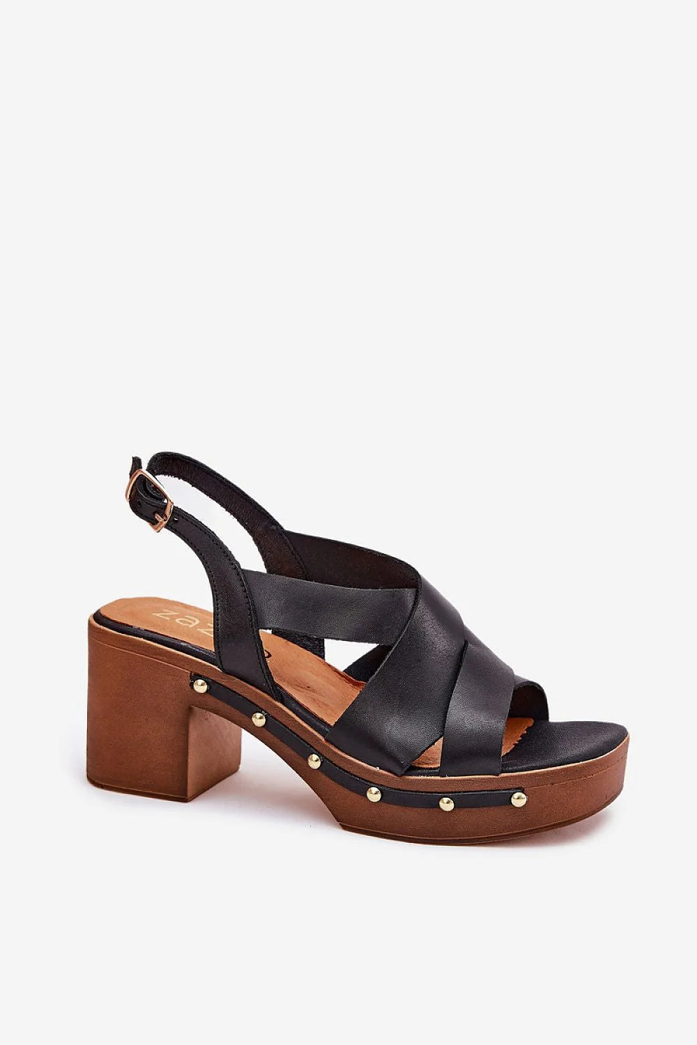 Sandales à talons en cuir naturel design croisé style bohème chic pour femmes occasions spéciales