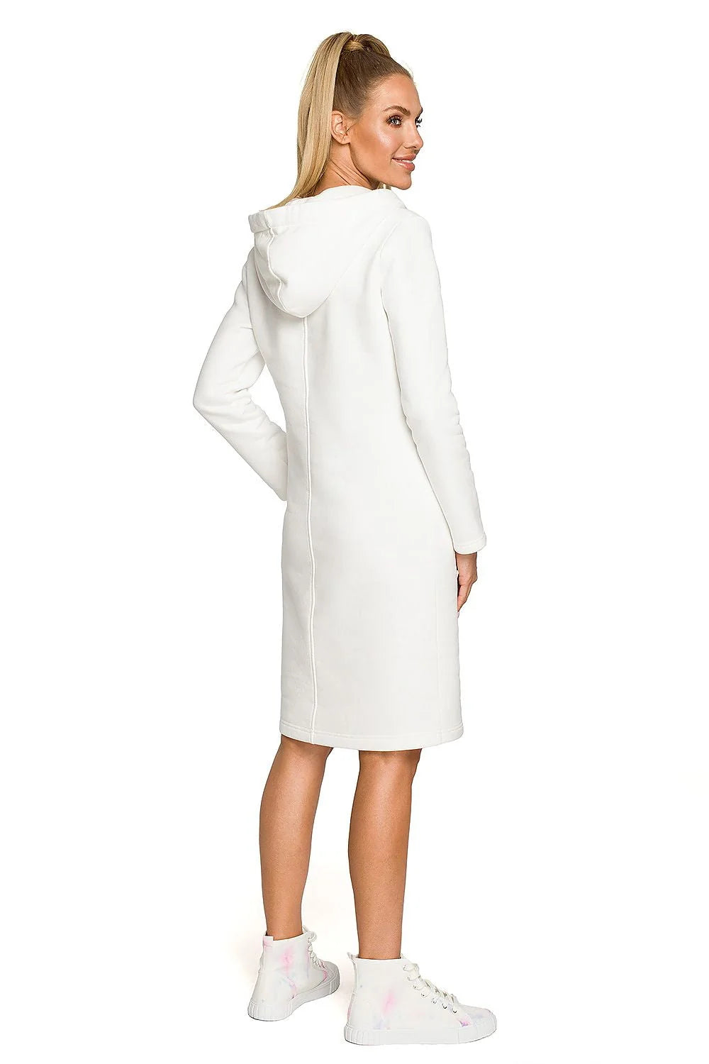 Robe de jour Moe pour femme style décontracté coupe droite capuche poches kangourou matière douce polyester coton confort