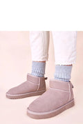 bottes neige femme Besia Gemre suédé gris fourrées moelleuses isolantes durables semelle antidérapante confortables cheville bout rond