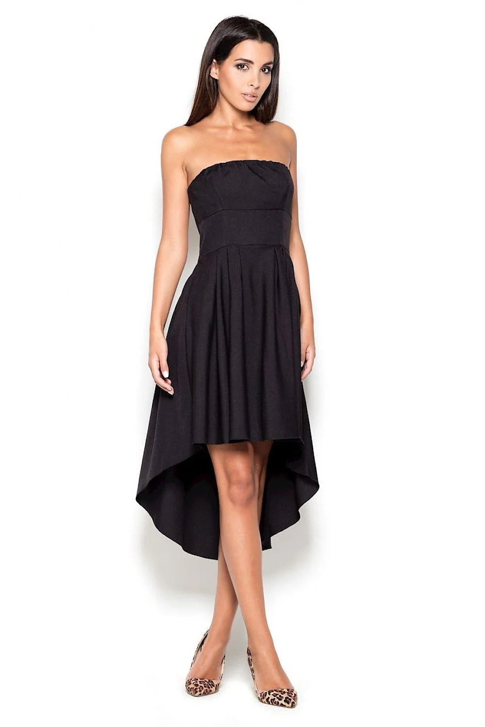 Robe bustier polyester élégante asymétrique orange vif chic pour occasions spéciales et soirées cocktail