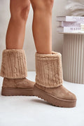 Bottes de neige Step in style femmes daim synthétique fourrure plateforme hiver élégant confortable mode