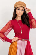 Chemisier Rue Paris Femme Manches Longues Translucides en Coton Élasthanne Taille Ajustable Élégant pour Occasions Formelles et Non Formelles