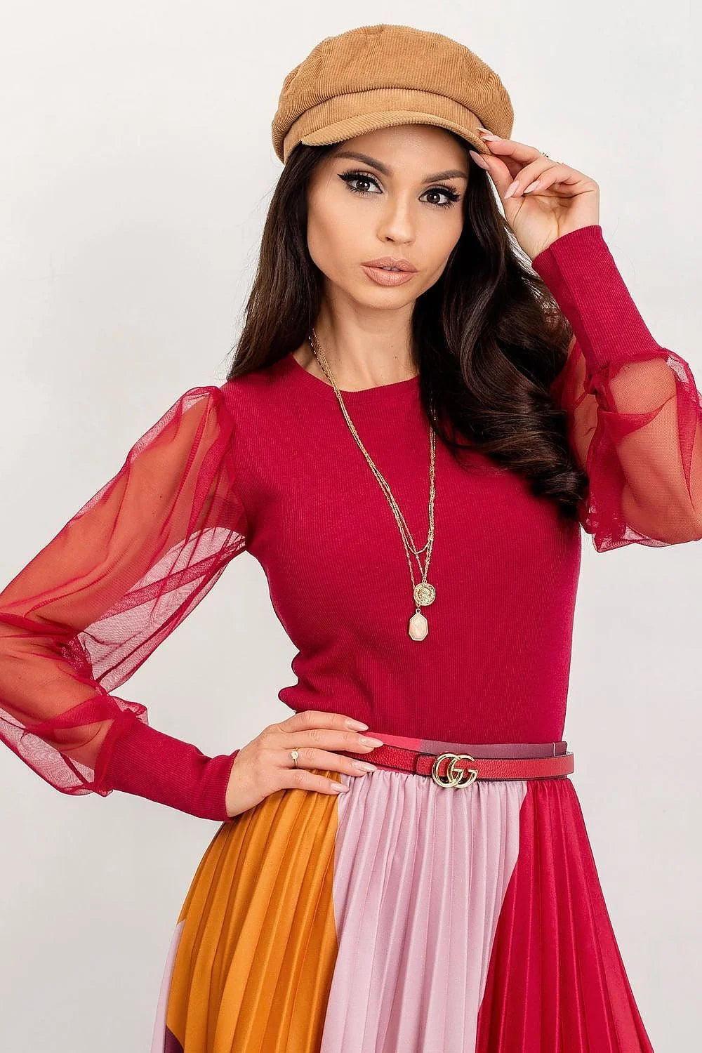 Chemisier Rue Paris Femme Manches Longues Translucides en Coton Élasthanne Taille Ajustable Élégant pour Occasions Formelles et Non Formelles