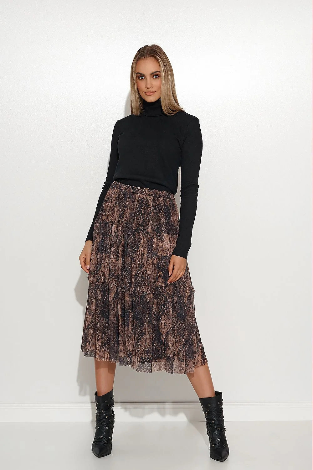 Pull col roulé femme coton laine noir élégant sophistiqué tricot côtelé manches longues confort chic