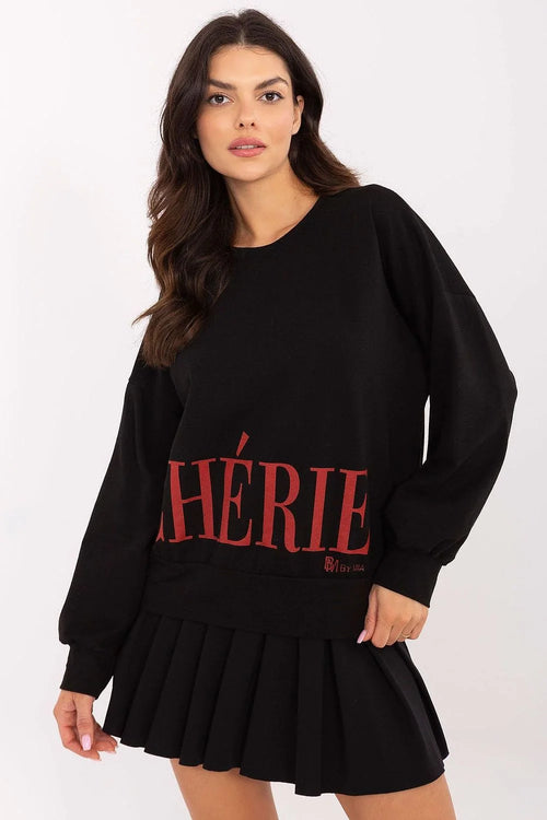 Sweatshirt Jupe Ensemble Femme Noir Confort Style Moderne Casual Occasions Polyvalent Look Décontracté Élégant