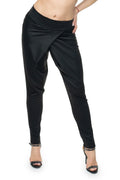 Pantalon long Pee Ka Boo design asymétrique avant haut élastique.slim.fit femme polyester.viscose