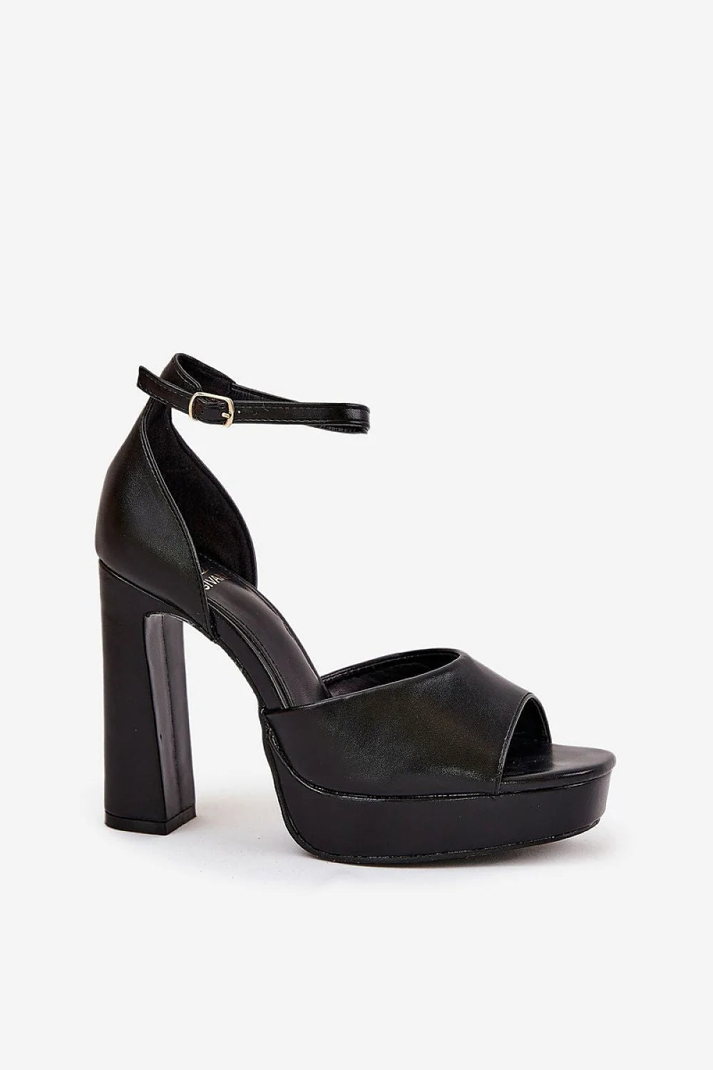 Sandales à talons épaiss compensés style audacieux cuir artificiel noire occasion formelle femmes confortable ajustement parfait soirée robe cocktail